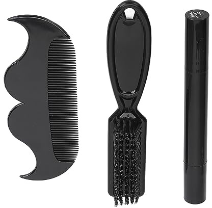 Penna per barba 2 in 1 con 4 punte e doppia estremità, durevole, a prova di sudore, per acconciare la barba, combinazione di styling e pettine