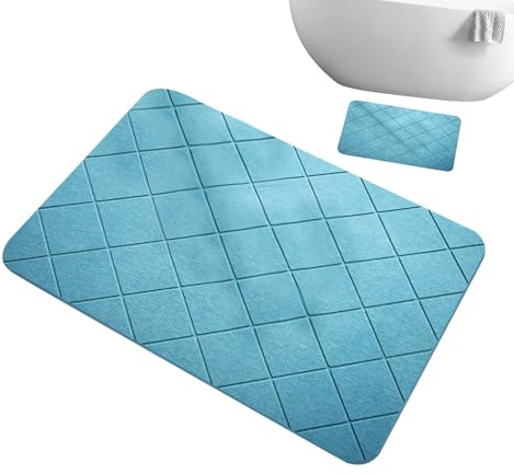 Alfombrilla De Ducha De Tierra Diatomácea - Alfombra Antideslizante para Baño | Almohadilla Absorbente Y Lavable con Diseño Geométrico, Secado Rápido Y Anticaídas para Suelo De Cocina, Hotel Y Bañera