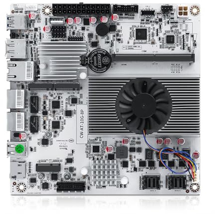 CYMINILMDPC 8-Bay 10G NAS Motherboard Core i3-N305,1 * 10G(AQC113C) 2 * 2.5G LANs 2*NVMe 2*SFF-8643 to 8*SATA3.0 Firewall Mainboard PCIex1,Type-C,ITX Mainboard,Barebone No RAM/Storage/System