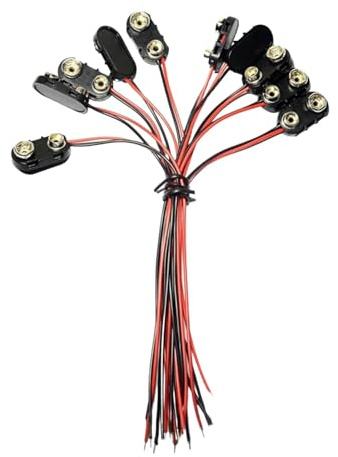 Connettore batteria 9 V, 10 pezzi connettore a clip per batteria guscio rigido per apparecchiature