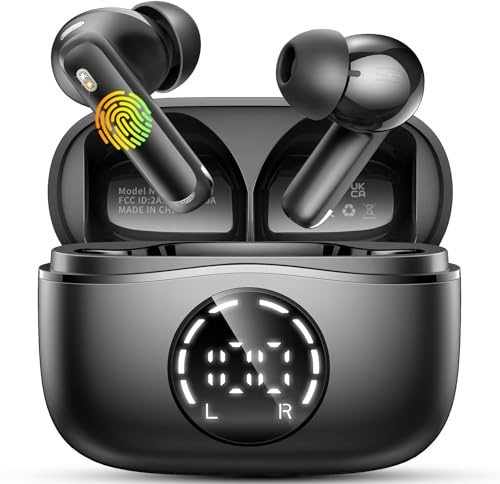 Wireless Earbuds, Ear Buds Bluetooth 5.4 Headphones 2025 with ENC Noise Cancelling, Bluetooth Earphones 48H Playtime Wireless Earphones HiFi Stereo, in Ear Headphones IP7 Waterproof/USB-C Fast Charge