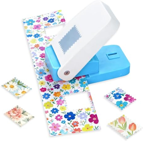 Postage Stamp Paper Punch New Postage Stamp Pattern Paper Punch for Crafts DIY Handicraft Tool for Cardboard Scrapbooking DIY Card Making (Stamps)