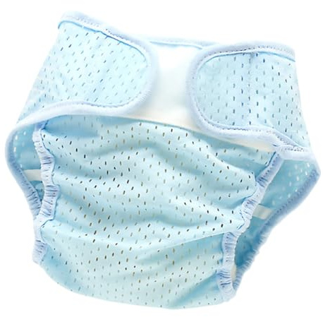 WEKAMOS Atmungsaktive Babywindel aus Eisseidennetz Dehnbare Windelüberhose Größe S Kühlende Stoffwindel für Sommerbabys Zufälliger Stil