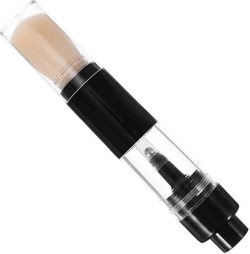ASAKKURA Brocha para Polvos Sueltos Recargable de Tamaño Pequeño Fibras Sintéticas Color Beige para Maquillaje Facial Portátil, Herramienta Multifuncional Adecuado para Rubor E Iluminador,