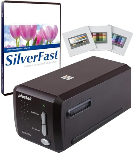 Automatic 35mm Film & Slide Scanner with 7200dpi Resolution & 3.6D Dynamic Range | Dust/Scratch Removal & Color Correction Software | High-Speed Batch Scanning for 135mm, 126, 110, Super 8 Film | Home