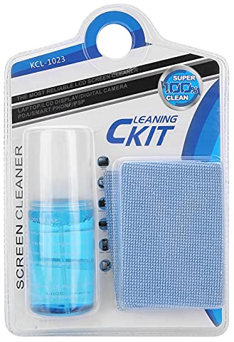 Professioneller Bildschirm Reiniger Set Screen Cleaner Kit mit Mikrofasertuch für LCD TV Computer Laptop Handy Brillen Bildschirme 120ml Reinigungsflüssigkeit