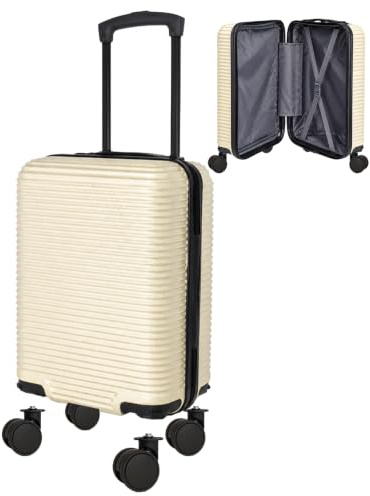 Bordlite Ryanair 40x30x20cm Underseat Carry On Trolley Bag with Removable Wheels – Lightweight Cabin Suitcase Mauve | Perfect Airline Size Travel Luggage