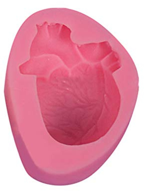 SUPVOX Silikon-Backformen für Kuchen Cupcake Dessert Schokolade Fondant Halloween Bomboniere (Herz)