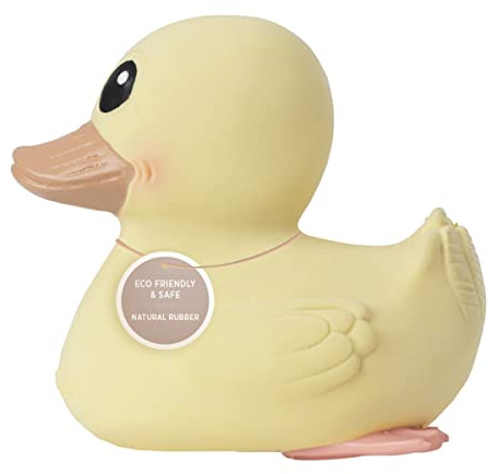 Kawan Mini canard en caoutchouc (jaune ggnog yellow) Fabriqué en caoutchouc naturel, à base de plantes et totalement exempt de plastiques.
