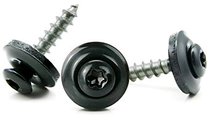 Spenglerschrauben anthrazitgrau A2 Edelstahl V2A 15mm Dichtung Torx 20 farbige Spenglerschraube - Anthrazitgrau - RAL 7016 (25, 4,5 x 60 mm)