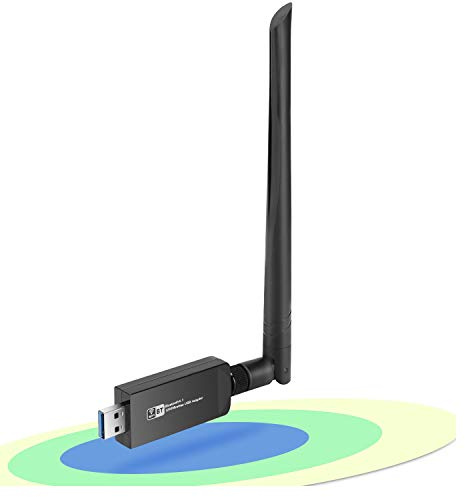 Wireless WiFi Bluetooth Adapter Dongle, USB WiFi Network Adapter for Desktop/Laptop/pc, Compatible with Windows 7/8/8.1/10/XP/Vista (1200M)