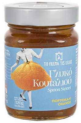 To Filema Tis Lelas Scorzette di Arancia nello Sciroppo Denso,2x320g | Dolce al Cucchiaio Greco Artigianale – Agrumi Canditi in Sciroppo, Vegan, Senza Glutine, Gourmet