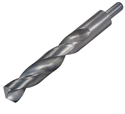 sourcing map 1 Stück Spiralbohrer mit 25 mm Reduzierter Schaft Hochgeschwindigkeitsstahl 4241 mit 1/2 Zoll Schaft