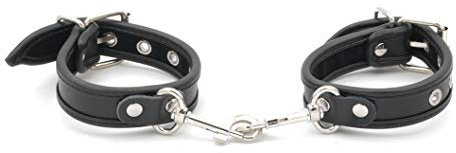 BONDAGERIE® Manette sottili con chiusura a gancio, versione leggera, per polsi o caviglie