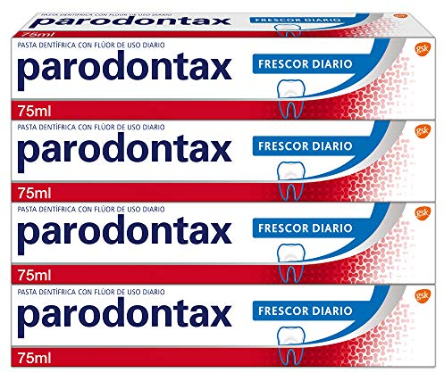 Parodontax Pasta de Dientes Ayuda a Tener y Prevenir el Sangrado de Encías, Frescor Diario, Pack de 4 x 75 ml