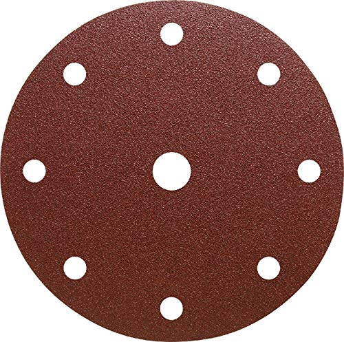 Klingspor PS 22 K Schleifscheibe/Klett Schleifscheiben Schleifpapier | Ø 150 mm (GLS 1) | 9 Loch | 50 Stück | Körnung/Korn: 40 (50 Scheiben)