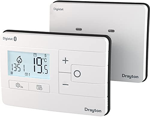 Drayton RF902 Dual Channel Wireless Programmable Room Thermostat and Receiver
