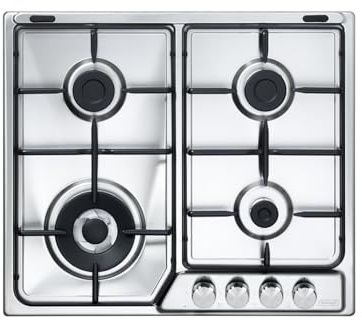 DELONGHI IF46ASDVSPN PIANO COTTURA 4 FUOCHI 1 TRIPLA CORONA VALV. SICUREZZA INOX