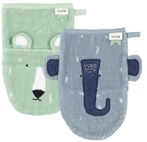 Trixie - Mr. Polar Bear/Mrs. Elephant Waschlappen 14x22cm 2er Set