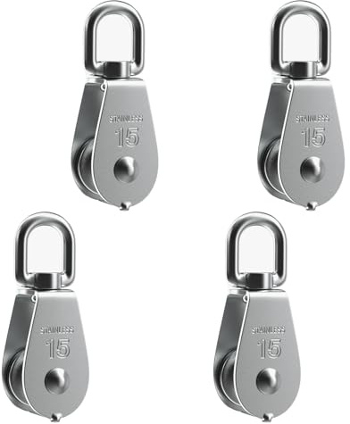M15 Pulley Block 35kg 304 Stainless Steel Pack of 4