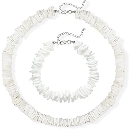 choice of all Muschel-Halskette für Damen, Muschel-Charm-Halskette und Ohrringe, Set Strandmuschel-Anhänger, Halsketten, Halloween-Kostüm, Damenstrumpffüller