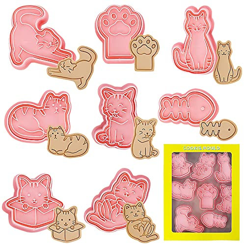 8 Stück Ausstechformen, Keksausstecher Kinder, Plätzchen Ausstecher Plastik Cookies Cutter, Kinder 3D Fondant Keks Ausstecher, Wiederverwendbar Fahrzeugform Ausstecher, Cookie Mold für Kinder