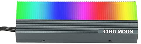 Topiky M.2 2280 SSD Kühlkörper, 5V 3 Pin M.2 SSD Kühlkörper Kühler, RGB SSD Kühlkörper M.2 SSD Kühlkörper Kühler für 2280 M.2 SSD mit Wärmeleitpad