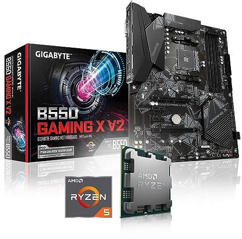 Memory PC Kit d'évolution PC Ryzen 5 4500 6X 3.6 GHz, 16 GB DDR4, Gigabyte B550 Gaming X V2, Entièrement assemblé et testé
