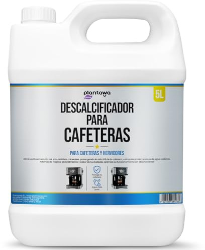 Plantawa Líquido descalcificador 5L. Compatible con todas las máquinas de café. Mantén tu Máquina de Café en Óptimas Condiciones, Elimina la cal incrustada en cafeteras.