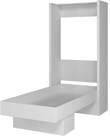 Oakland Living Easy-Lift Twin Murphy Wall Bed in White with Shelf