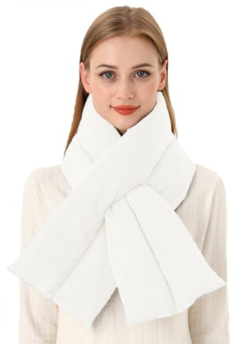 SJTJSPX Écharpe en Duvet Femme Homme Écharpe à Croisée Foulard Classique Couleur Unie Écharpe Imperméables Cache Cou Ultra Léger Tour de Cou Anti Froid Coupe-Vent Court Châle Sport Ski Camping
