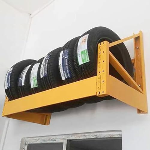 Lnlscle Reifenregal, Garagen-Wandmontage-Reifenregal, Tragfähigkeit 300 Kg, Stabiles Metall-Reifenregal, Ersatzreifen-Stützhalter Für Wohnmobil-Reifen, Motorradreifen