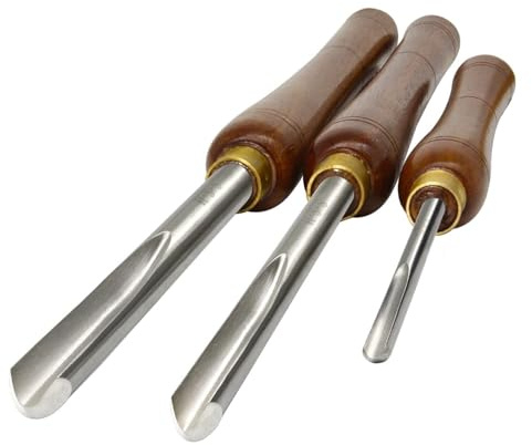 3 pièces 1/4 pouces 3/8 pouces 1/2 pouces HSS bol Gouge tour ciseau outils de tournage du bois outil de tournage du bois bol Gough tour ciseau ensemble broche bol Gouge tour à bois accessoires