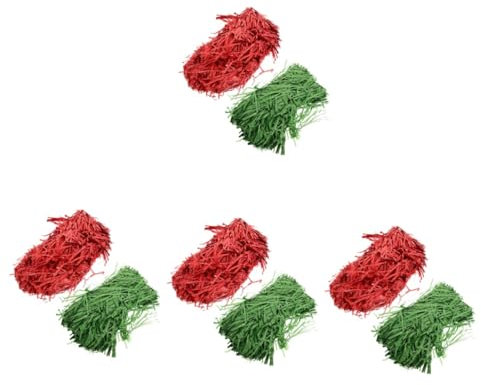 Operitacx 8packungen Schredderpapier Füllmaterial Für Geschenkschachteln Bunte Verpackungsdeko Und Weihnachtsgrün Für Partys Bastelprojekte Und