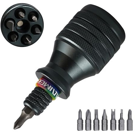 7-in-1-Schraubendreher-Satz mit Magnetischer Spitze, Mini Handwerkzeug Werkzeug Set mit PH0 PH2 SL4.0 SL6.0 U2.6 ▲2.6 Y1