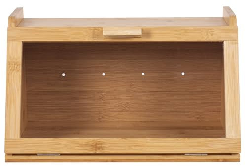 Woodluv Bread Bin, Wooden Bread box Bin Multi-Purpose Kitchen Storage Organizer for Breads, Pastries & Snacks, Counter-top Organizer, Large Capacity, Natural