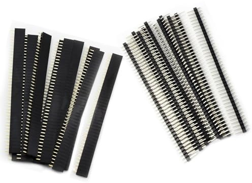50 Stück 2.54mm Stiftleiste Pin Header 40Pin männlich weiblich PCB | Trennbare Pinleisten für Arduino, Prototypen und PCB Lötprojekte