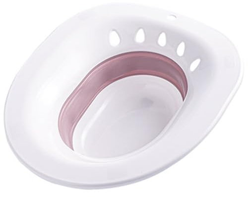 Sitzbad Für Toilette Faltbares Sitzbadewanne Für Hämorrhoiden, Sitzbadewanne Erwachsene Für Postpartale Betreuung Und Ältere Menschen, Aufhängbar Sitz Bath,Pink