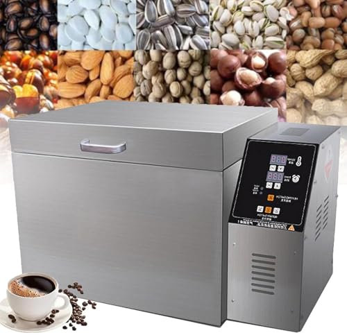 Automatic Timing Coffee Roasters,Nut Roaster Machine,Stainless Steel Coffee Beans Roasting Machine,Adjustable Speed & Temperature Control,for Coffee,Chestnut,Peanuts,Grain,Baking,Type20