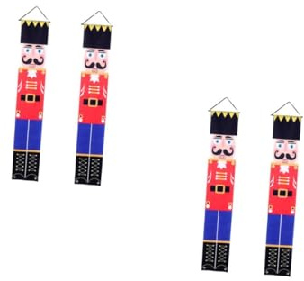 PRETYZOOM 2 Paare Weihnachtspaare Urlaub Wandbehang Weihnachten wirbelt Dekorationen hängend weihnachtsvorhang weihnachtsgardinen Außentür-Banner Weihnachts-Veranda-Schild Oxford-Stoff