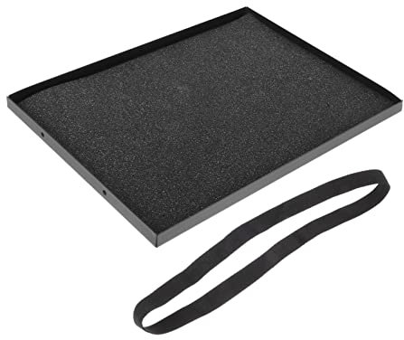 SWOOMEY Projector Tray and Retaining Straps with Non-slip Pads Steel Flat Platform Tripod Mounting, 3/8 Inch to 1/4 Inch Adapter for Projector Stand Use