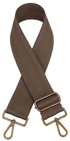 Blausky Taschengurte zum Wechseln,Taschenband Verstellbarer Schultergurt 75-130cm Schulterriemen 5cm Breit Taschengurt mit Bronze Karabiner Ersatz Gurt Band Damen für Umhängetasche,Kastanienbraun