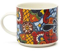 Excelsa Acapulco - Juego de 4 tazas de té de porcelana New Bone China, multicolor, 29 cl
