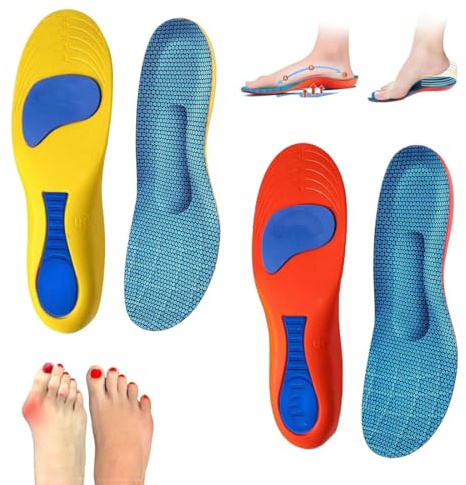 IKOPFLN 2 Paia Solette Ortopediche Comode Kit, solette scarpe, plantari piede piatto, 39-40 per Soletta Comfort, per Piedi Piatti, Dolori ai Piedi, Fascite Plantare