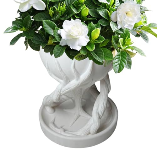 Branch Art Pots de fleurs décoratifs résistants aux intempéries pour intérieur et extérieur - Pour bureau, rebord de fenêtre et présentation de d'intérieur - Touche artistique et naturelle