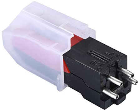 HYTROVE 2pcs Red Gem Cartridge for Gramophone Turntable Needle Vintage Stylus Replacement Record Accessories for Record Player Use