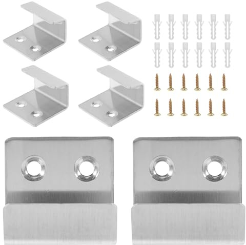DIYEAH 6 Pezzi Ganci da Muro Acciaio Inossidabile Staffe Fissaggio per Piastrelle Installazione Facile per Bagno Versatile per Asciugamani e Abbigliamento