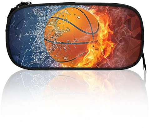 Schlamppermäppchen Jungs, Federmäppchen Basketball, Mäppchen Jungs, Federtasche Jungen, 3D-Federmappe Basketball, Schüleretui Schulmäppchen, für Jungen und Mädchen