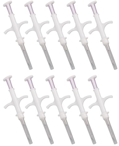 Jonlaki PET Microchip-, 10 Pack Universal FDX-B 134,2 KHz Niedrigfrequenz Tiermikrochip, Kleine Größe, Lange Lebensdauer, 15-stelliger Code, Ideal für die PET-Identifizierung (1,4 * 8mm)