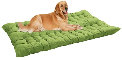 ping bu Extra großes Hundebett, beruhigende Haustier-Matratze, waschbar, Anti-Angst, große Hundematratze, Kissen, Haustierbetten für mittelgroße und große Hunde (Grün, 100 x 50 cm)